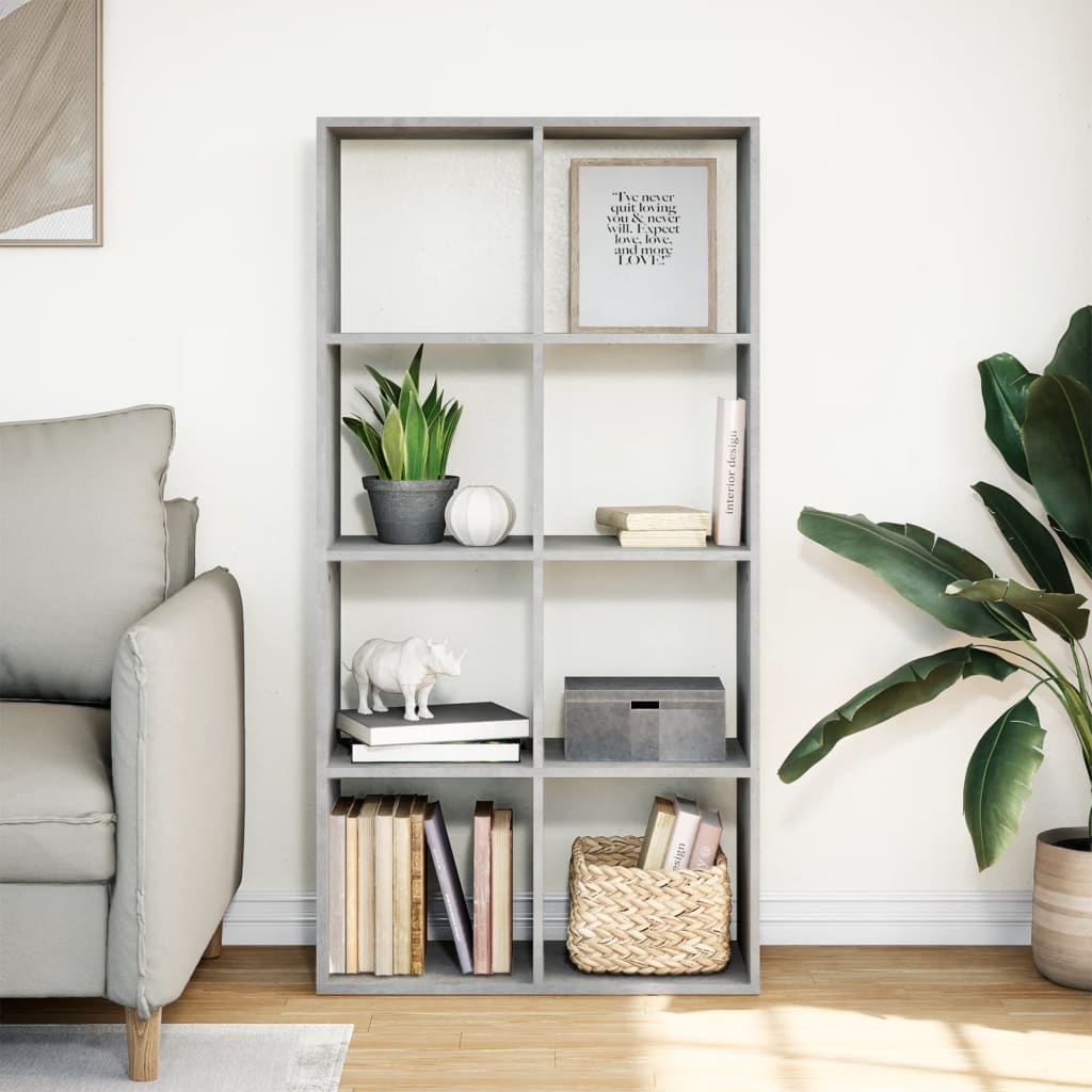 VidaXL Kamerscherm / boekenkast 69,5x29x137,5 cm hout betongrijs