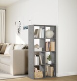 VidaXL Kamerscherm / boekenkast 69,5x29x137,5 cm hout betongrijs