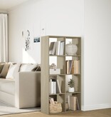 VidaXL Kamerscherm / boekenkast 69,5x29x137,5 cm hout sonoma eiken