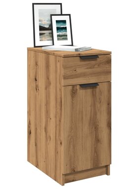 VidaXL Bureaukast 33x50x75 cm bewerkt hout artisanaal eikenkleurig