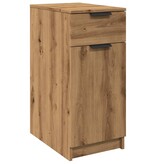 VidaXL Bureaukast 33x50x75 cm bewerkt hout artisanaal eikenkleurig