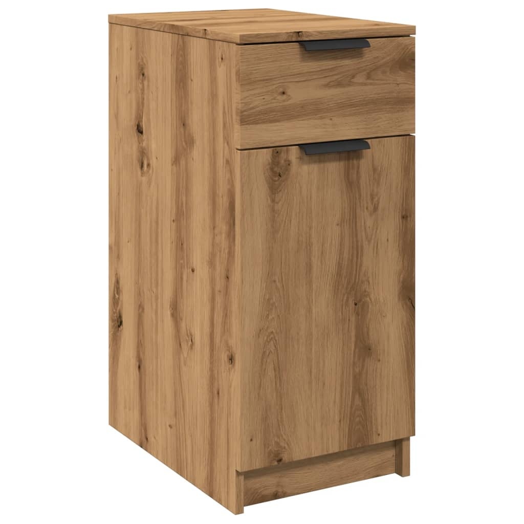 VidaXL Bureaukast 33x50x75 cm bewerkt hout artisanaal eikenkleurig