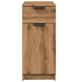 VidaXL Bureaukast 33x50x75 cm bewerkt hout artisanaal eikenkleurig