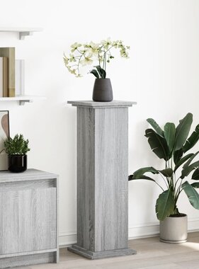 VidaXL Sokkel met opbergruimte 31x30x90 cm bewerkt hout grijs sonoma