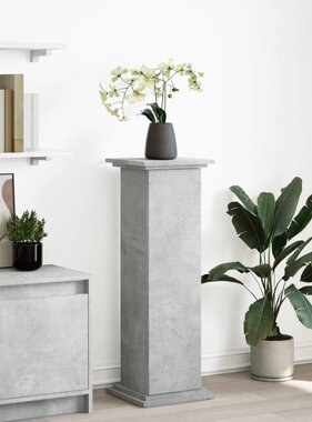 VidaXL Sokkel met opbergruimte 31x30x90 cm bewerkt hout betongrijs