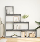 VidaXL Kamerscherm / boekenkast 4-laags 143,5x29x143,5 cm hout grijs