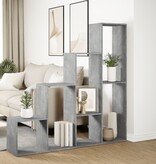 VidaXL Kamerscherm / boekenkast 4-laags 143,5x29x143,5 cm hout grijs