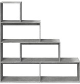 VidaXL Kamerscherm / boekenkast 4-laags 143,5x29x143,5 cm hout grijs