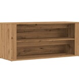 VidaXL Schoenenbankje 100x35x45 cm bewerkt hout artisanaal eikenkleur