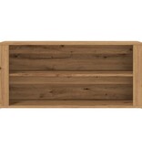VidaXL Schoenenbankje 100x35x45 cm bewerkt hout artisanaal eikenkleur