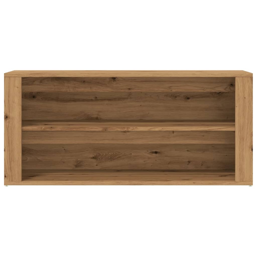 VidaXL Schoenenbankje 100x35x45 cm bewerkt hout artisanaal eikenkleur