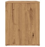 VidaXL Schoenenbankje 100x35x45 cm bewerkt hout artisanaal eikenkleur