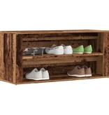 VidaXL Schoenenbank 100x35x45 cm bewerkt hout oud houtkleurig