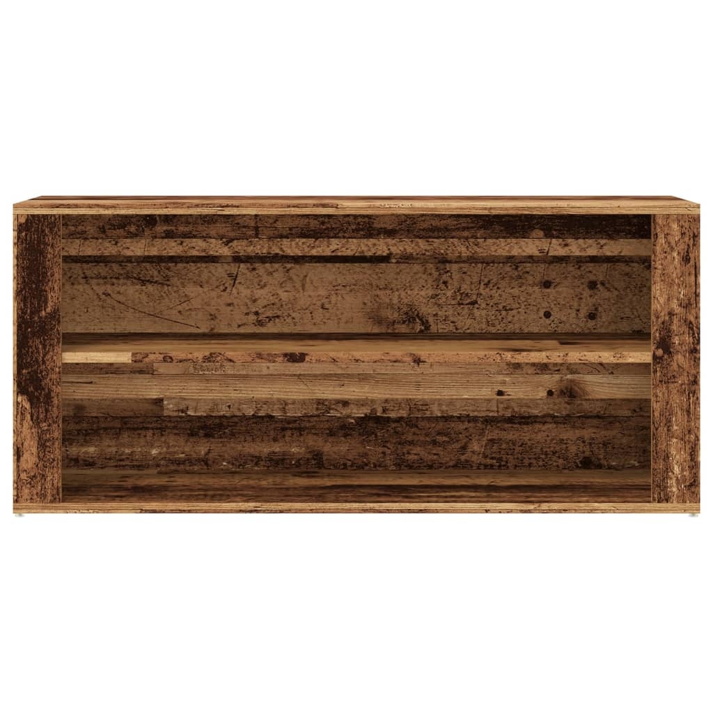 VidaXL Schoenenbank 100x35x45 cm bewerkt hout oud houtkleurig