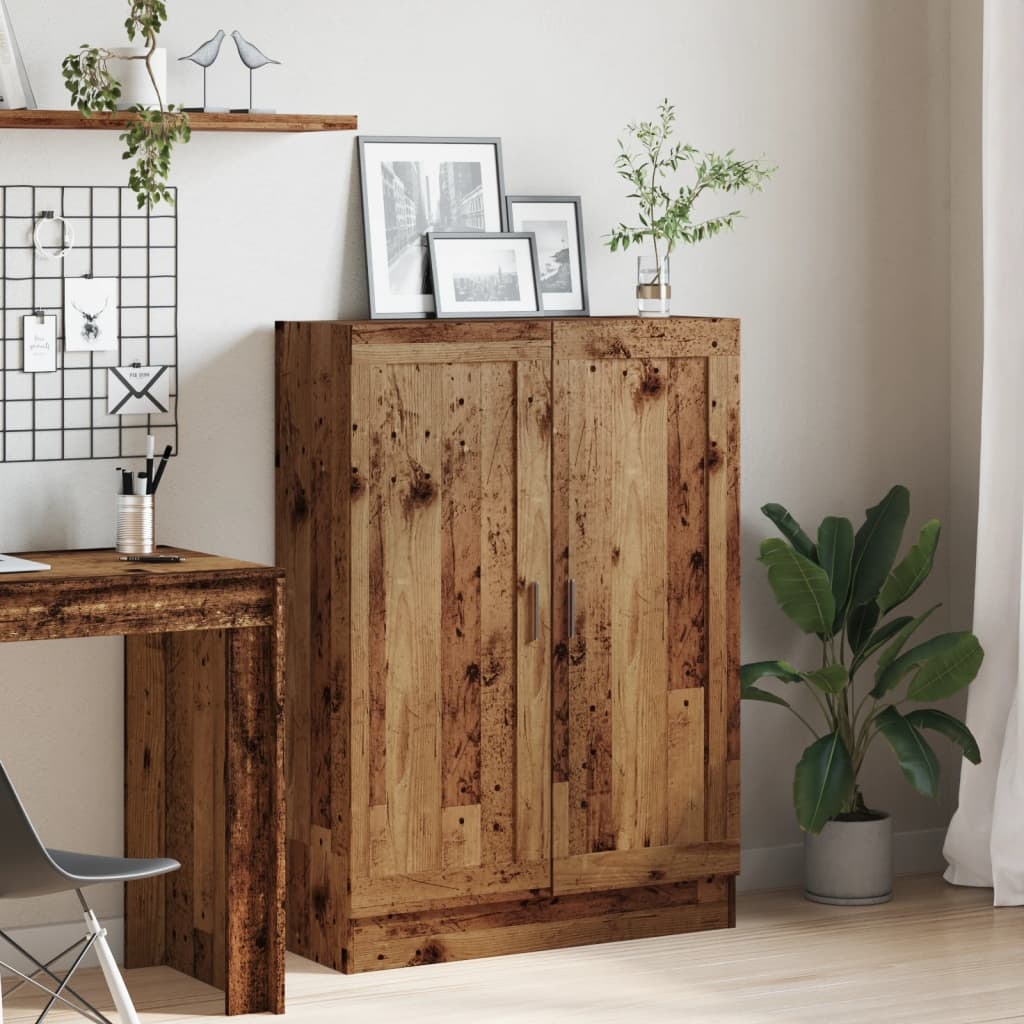 VidaXL Boekenkast 82,5x30,5x115 cm bewerkt hout oud houtkleurig