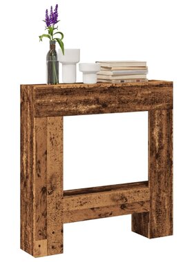 VidaXL Haardombouw 81x18x82 cm bewerkt hout oud houtkleurig