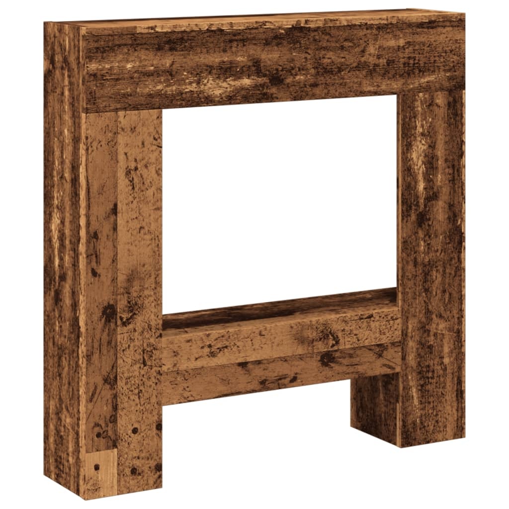VidaXL Haardombouw 81x18x82 cm bewerkt hout oud houtkleurig