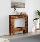VidaXL Haardombouw 81x18x82 cm bewerkt hout oud houtkleurig