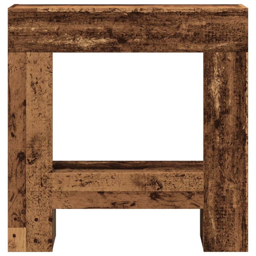 VidaXL Haardombouw 81x18x82 cm bewerkt hout oud houtkleurig