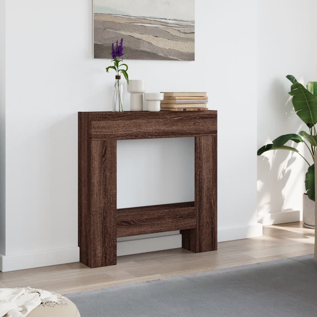 VidaXL Haardombouw 81x18x82 cm bewerkt hout bruin eikenkleurig