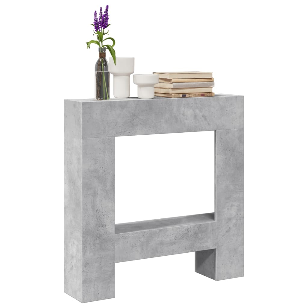VidaXL Haardombouw 81x18x82 cm bewerkt hout betongrijs