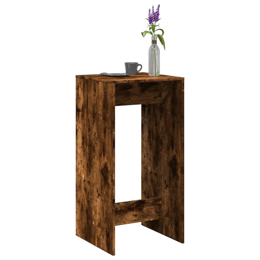 VidaXL Bartafel 51x50x103,5 cm bewerkt hout gerookt eikenkleur