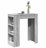 VidaXL Bartafel met rekken 95x47x103,5 cm bewerkt hout grijs sonoma