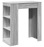 VidaXL Bartafel met rekken 95x47x103,5 cm bewerkt hout grijs sonoma