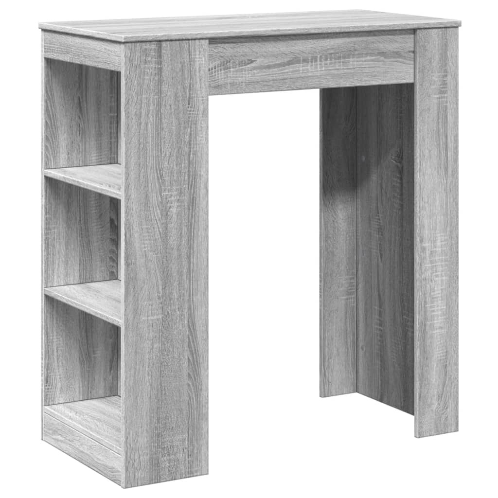 VidaXL Bartafel met rekken 95x47x103,5 cm bewerkt hout grijs sonoma