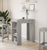 VidaXL Bartafel met rekken 95x47x103,5 cm bewerkt hout grijs sonoma