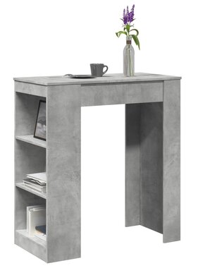 VidaXL Bartafel met rekken 95x47x103,5 cm bewerkt hout betongrijs