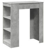 VidaXL Bartafel met rekken 95x47x103,5 cm bewerkt hout betongrijs