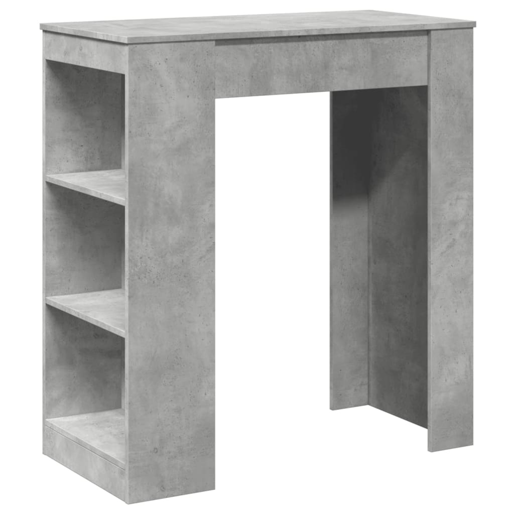 VidaXL Bartafel met rekken 95x47x103,5 cm bewerkt hout betongrijs