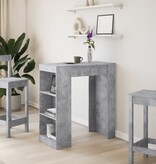 VidaXL Bartafel met rekken 95x47x103,5 cm bewerkt hout betongrijs