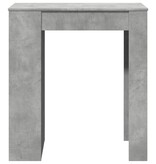 VidaXL Bartafel met rekken 95x47x103,5 cm bewerkt hout betongrijs