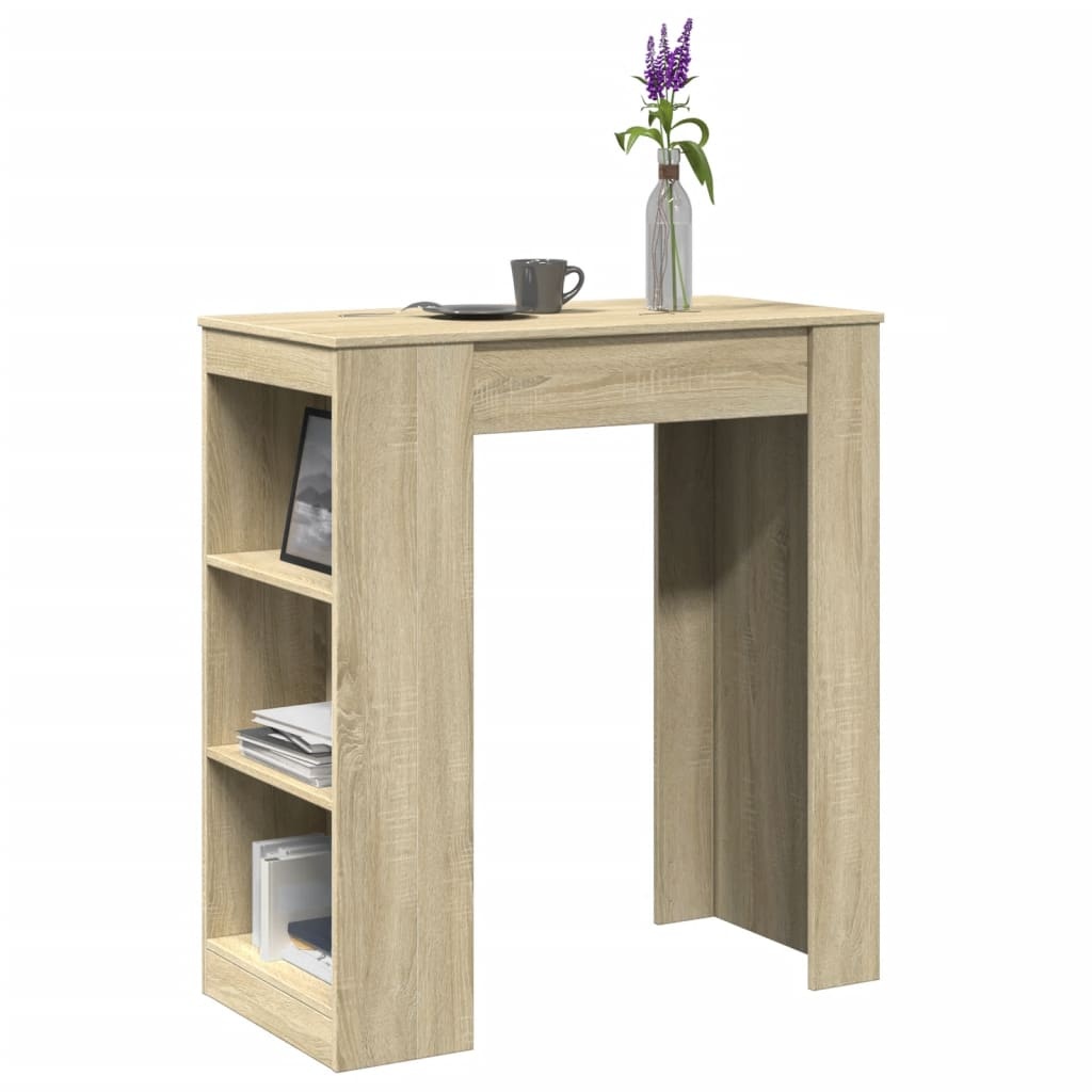 VidaXL Bartafel met rekken 95x47x103,5 cm hout sonoma eikenkleur
