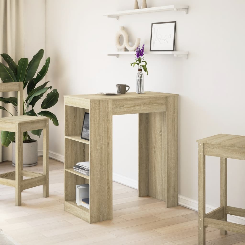 VidaXL Bartafel met rekken 95x47x103,5 cm hout sonoma eikenkleur