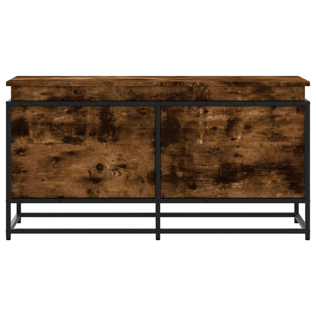 VidaXL Opbergbox met deksel 100x40x51,5 cm bewerkt hout gerookt eiken