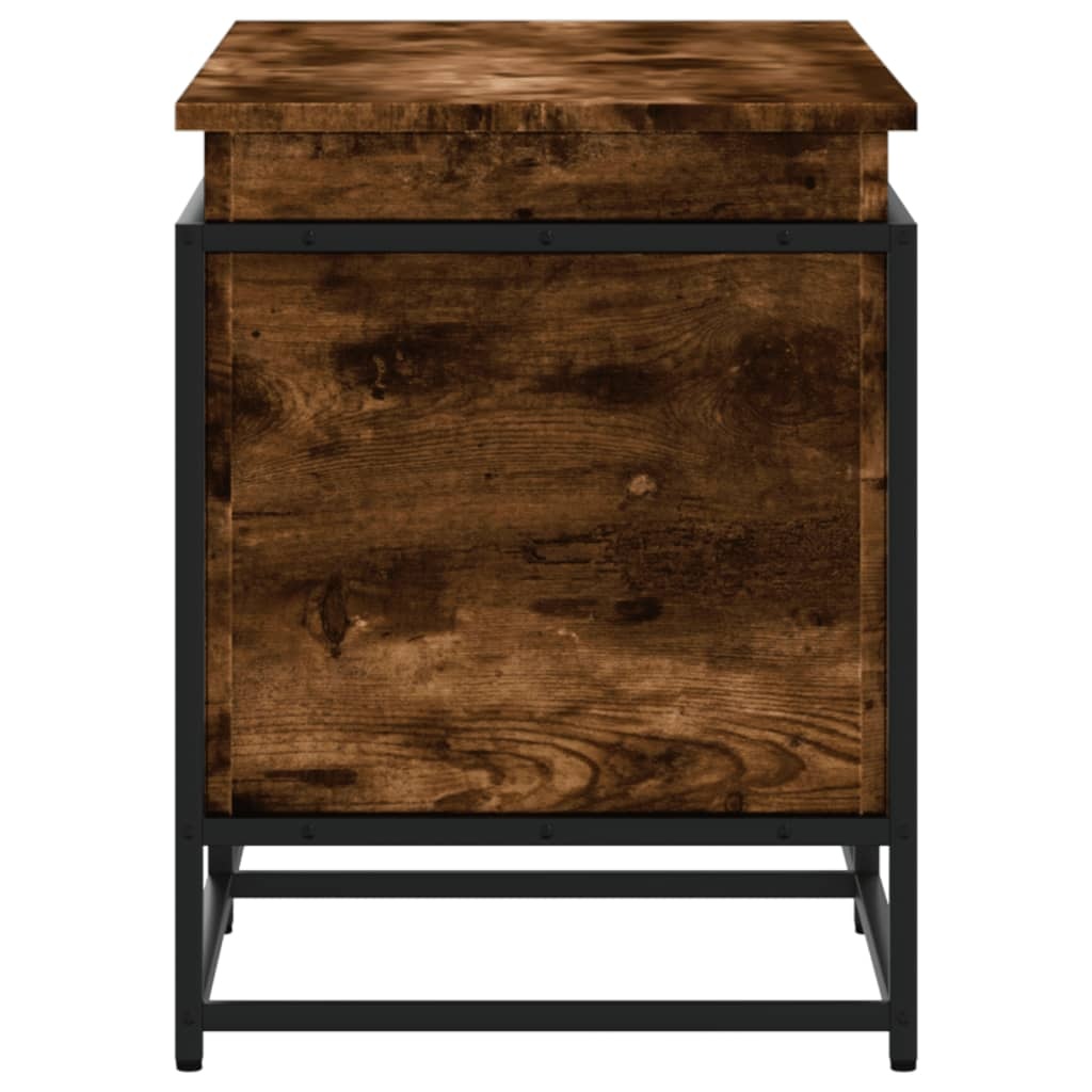 VidaXL Opbergbox met deksel 100x40x51,5 cm bewerkt hout gerookt eiken