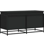VidaXL Opbergbox met deksel 100x40x51,5 cm bewerkt hout zwart