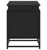 VidaXL Opbergbox met deksel 100x40x51,5 cm bewerkt hout zwart