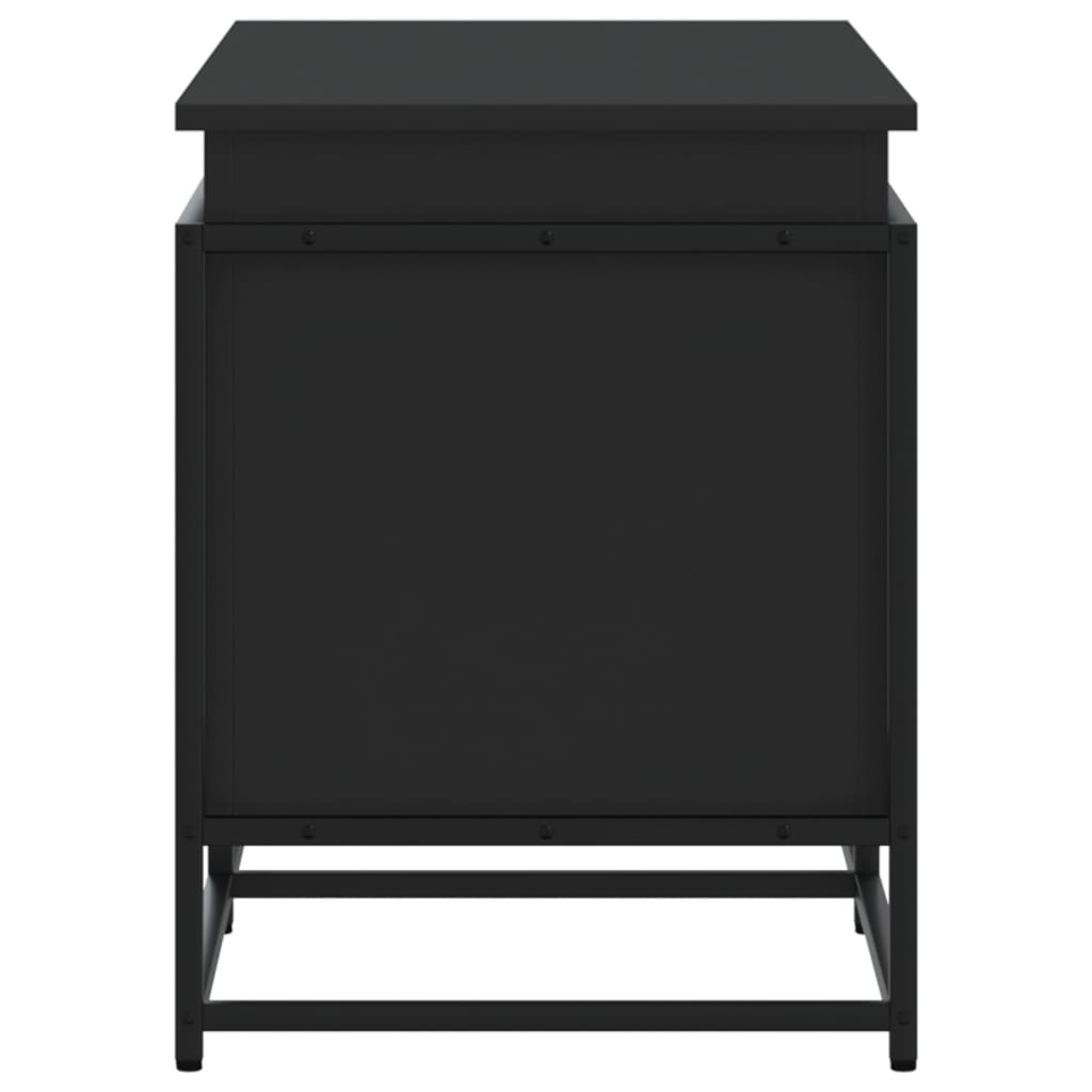 VidaXL Opbergbox met deksel 100x40x51,5 cm bewerkt hout zwart
