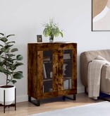 VidaXL Dressoir 69,5x34x90 cm bewerkt hout gerookt eikenkleurig