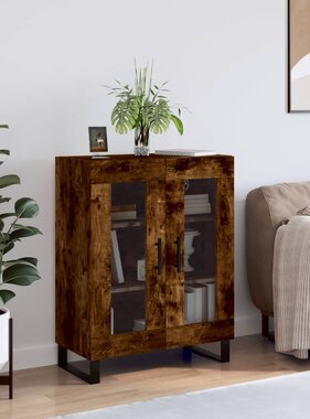 VidaXL Dressoir 69,5x34x90 cm bewerkt hout gerookt eikenkleurig