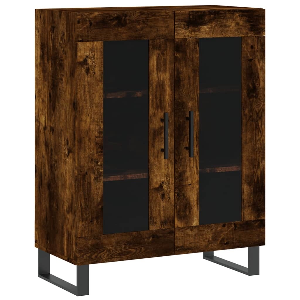 VidaXL Dressoir 69,5x34x90 cm bewerkt hout gerookt eikenkleurig
