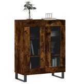VidaXL Dressoir 69,5x34x90 cm bewerkt hout gerookt eikenkleurig