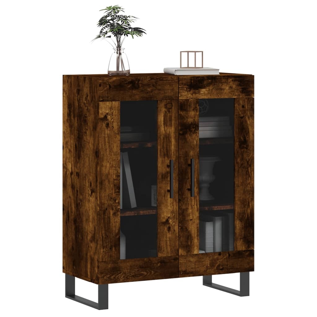 VidaXL Dressoir 69,5x34x90 cm bewerkt hout gerookt eikenkleurig