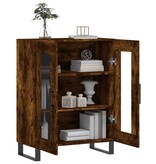 VidaXL Dressoir 69,5x34x90 cm bewerkt hout gerookt eikenkleurig