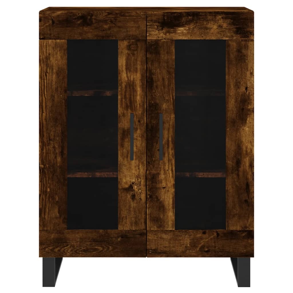 VidaXL Dressoir 69,5x34x90 cm bewerkt hout gerookt eikenkleurig