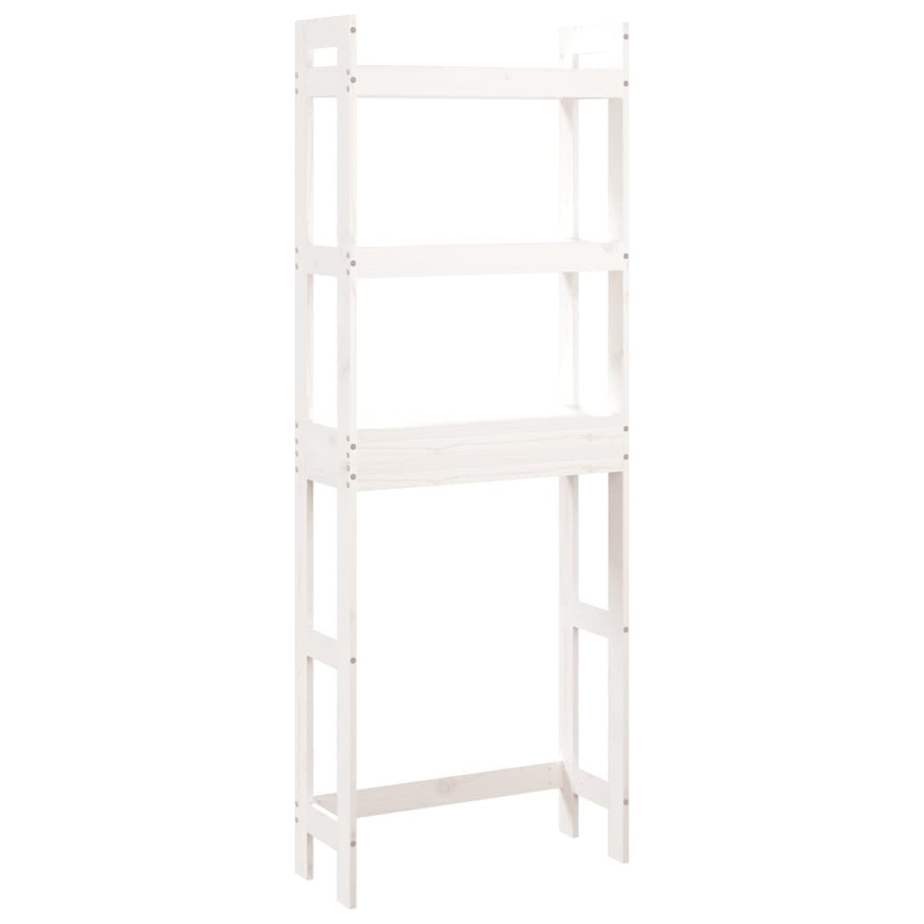 VidaXL Toiletrek 63x26x171 cm massief grenenhout wit